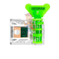 Пломба пластиковая Силтэк-2 - Антимагнитная номерная пломба АМ-ТФ (DUAL), зеленый