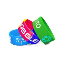 Сегментированные силиконовые браслеты c логотипом (круговая шелкография) - Силиконовые браслеты c вдавленным и прокрашенным логотипом 202х25х2