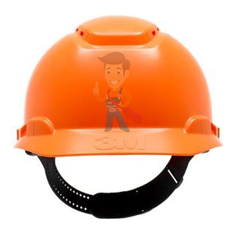 Каска защитная с вентиляцией, стандартное оголовье, оранжевая - фото 1