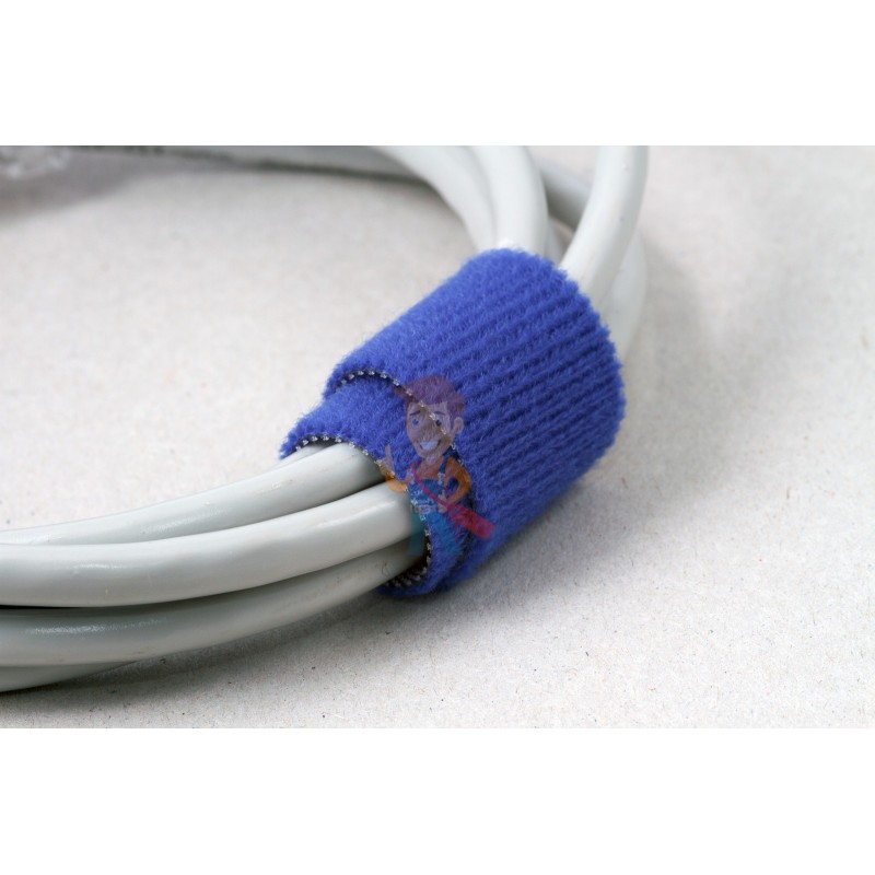 Многоразовая нейлоновая лента-липучка Forceberg Home & DIY 25 мм для стяжки и подвязки, синяя, 5 м - фото 3