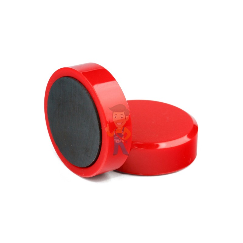 Магнит для магнитной доски Forceberg 30 мм, красный, 10шт. - фото 1