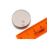 Металлическая ответная часть для магнита с клеевым слоем D10 мм - Неодимовый магнит диск 25х10 мм