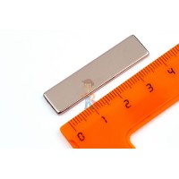 Неодимовый магнит диск 10х2 мм с зенковкой 3/6 мм, N33 - Неодимовый магнит прямоугольник 40х10х2 мм, N33