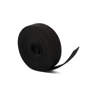 Многоразовая нейлоновая лента-липучка Forceberg Home & DIY 25 мм для стяжки и подвязки, черная, 5 м