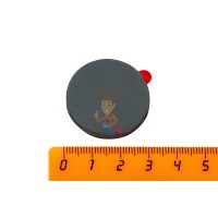 Ферритовый магнит пруток 3х7 мм, Y10T - Ферритовый магнит диск 30х3 мм с клеевым слоем, 4 шт, Forceberg