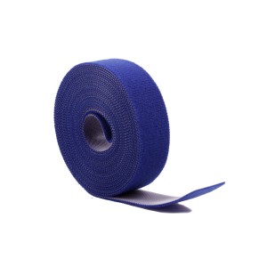 Многоразовая нейлоновая лента-липучка Forceberg Home & DIY 25 мм для стяжки и подвязки, синяя, 5 м