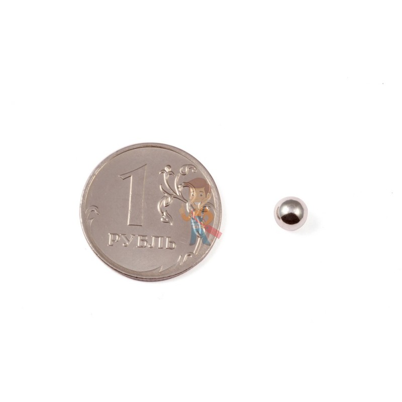 Неодимовый магнит шар 5 мм, жемчужный - фото 2
