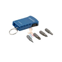 Набор бит для ударного шуруповерта и мини ключа с трещоткой, 27 предметов - Брелок - портативная отвертка с фонарем, 4 биты
