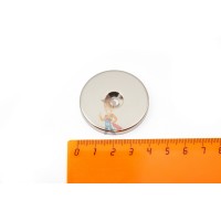 Магнитное крепление с отверстием В48 - Неодимовый магнит диск 40х5 мм с зенковкой 5/10 мм