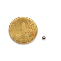 Неодимовый магнит конус 10/5х4 мм, золотой, 6шт, Forceberg - Неодимовый магнит шар 3 мм