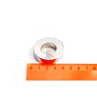 Металлическая шайба D20 мм - Неодимовый магнит кольцо 40х20х10 мм