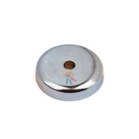 Ферритовый магнит диск 15х3 мм с клеевым слоем - Ферритовое магнитное крепление с отверстием А32