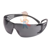 Очки открытые защитные из поликарбоната, прозрачные, с усиленным покрытием Scotchgard™ - Открытые защитные очки, с покрытием AS/AF против царапин и запотевания, серые